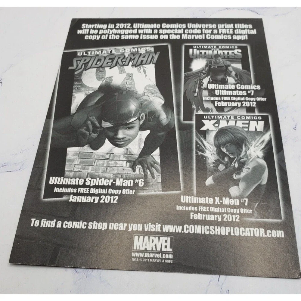 Ultimate Comics Spider-Man #6 Marvel Comics Promo Card. 2012 Jan